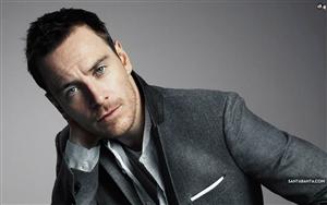 Michael Fassbender looks handsome dressed in grey suit